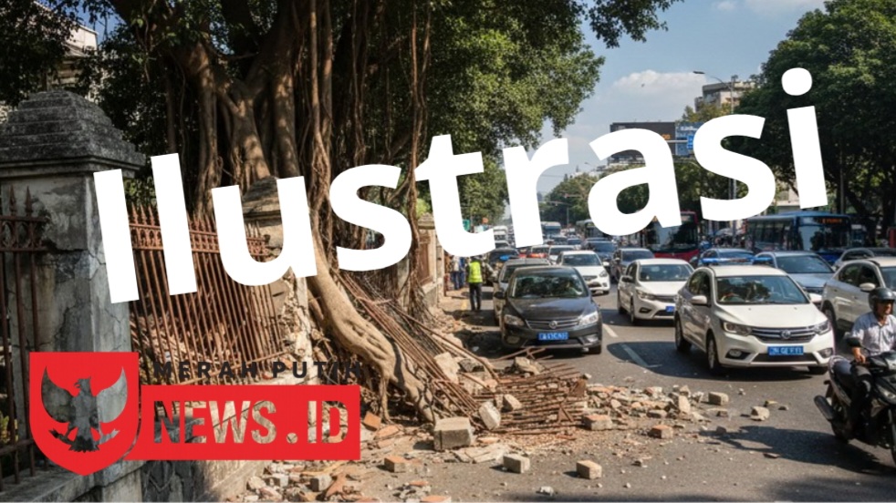 Leletnya Birokrasi Membuat Warga Kecewa, Pagar Rumah Miring Akibat Pohon Angsana