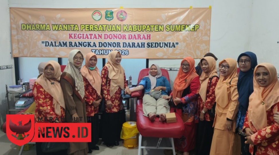 Peringati Hari Donor Darah Sedunia 2026, DWP Kabupaten Sumenep Gelar Aksi Donor Darah di PMI